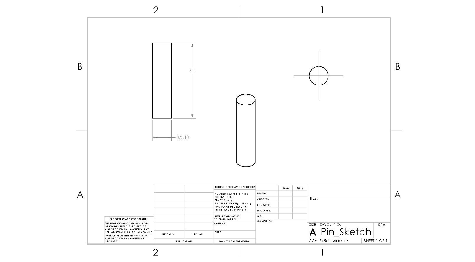 Pin Holding Arms to Hinge