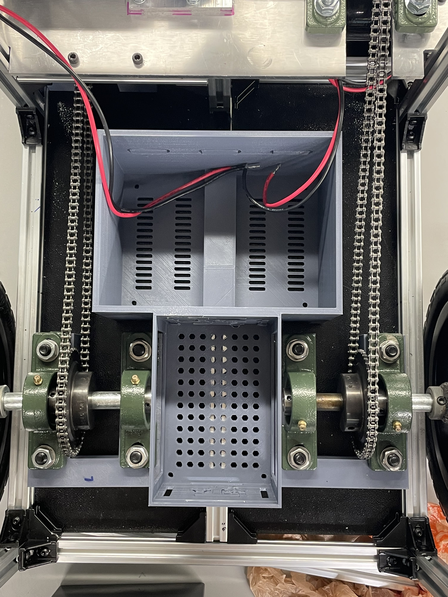 Electronics housing top view